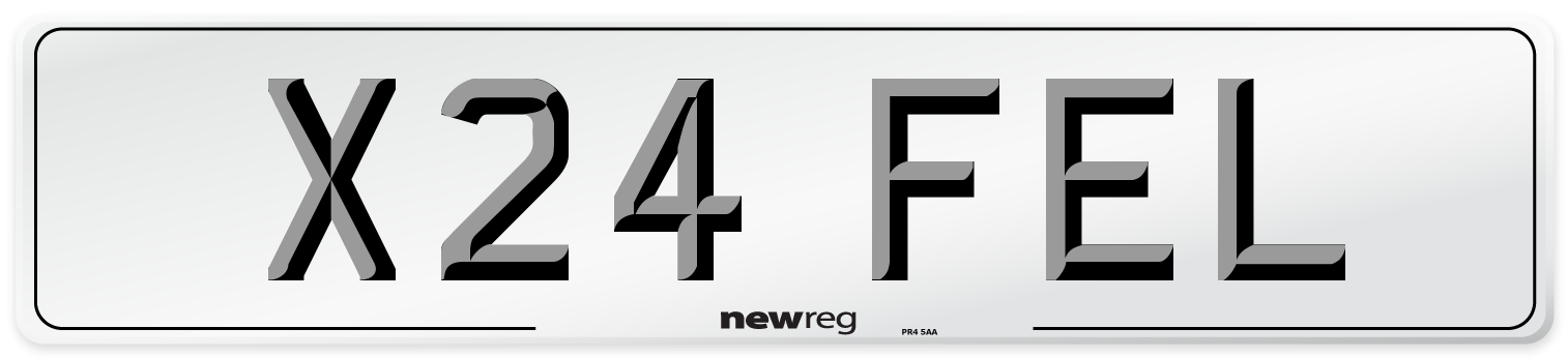 X24 FEL Number Plate from New Reg